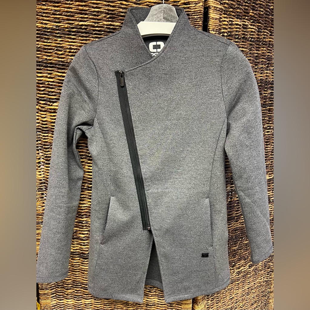 Ogio- Womens Transition Gray Asymmetrical Zip Jacket, Size: Xs